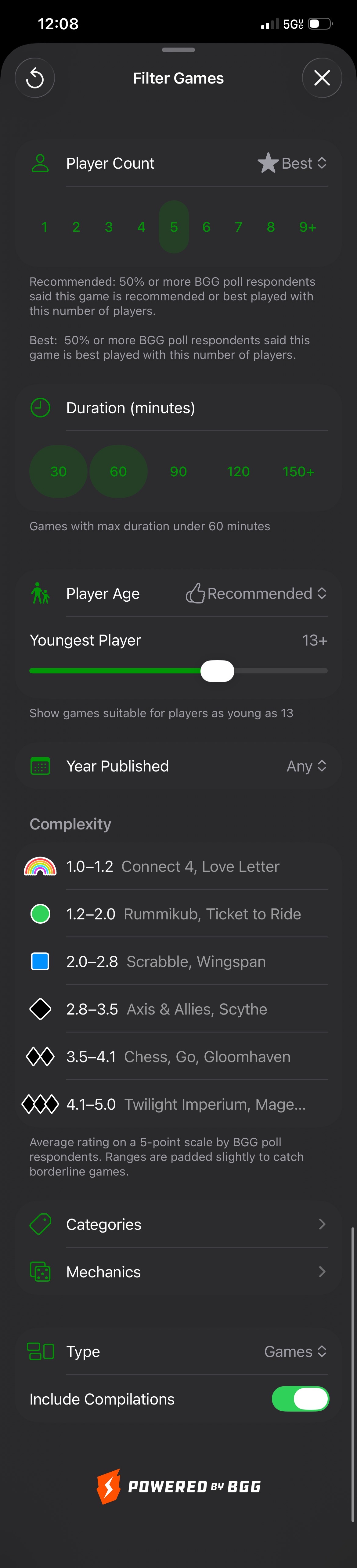 Filter sheet with full complexity Filter screen with full complexity